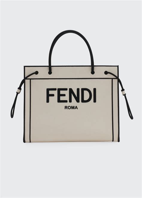 shopper selleria fendi tote canvas|fendi bag.